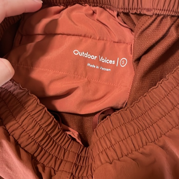 rust colored outdoor voices pants - Picture 2 of 3